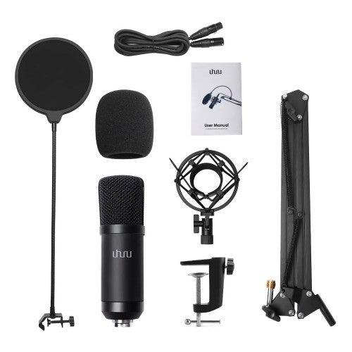 UHURU Condenser Microphone Set, Professional Studio Cardioid Microphone Kit with Boom Arm, Shock Mount for Streaming, Recording, Podcasts, YouTube - XM900 - Toytexx UHURU Condenser Microphone Set, Professional Studio Cardioid Microphone Kit with Boom Arm, Shock Mount for Streaming, Recording, Podcasts, YouTube - XM900 - Toytexx